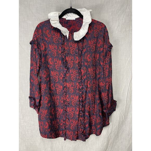 Suzanne Rae Steampunk Ruffle Blouse Jacket 38 - Picture 1 of 9